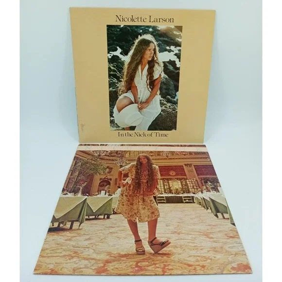 Lot of 2 Nicolette Larson Vinyl Record LP - Nicolette &In the Nick of Time VG+ - Picture 1 of 9